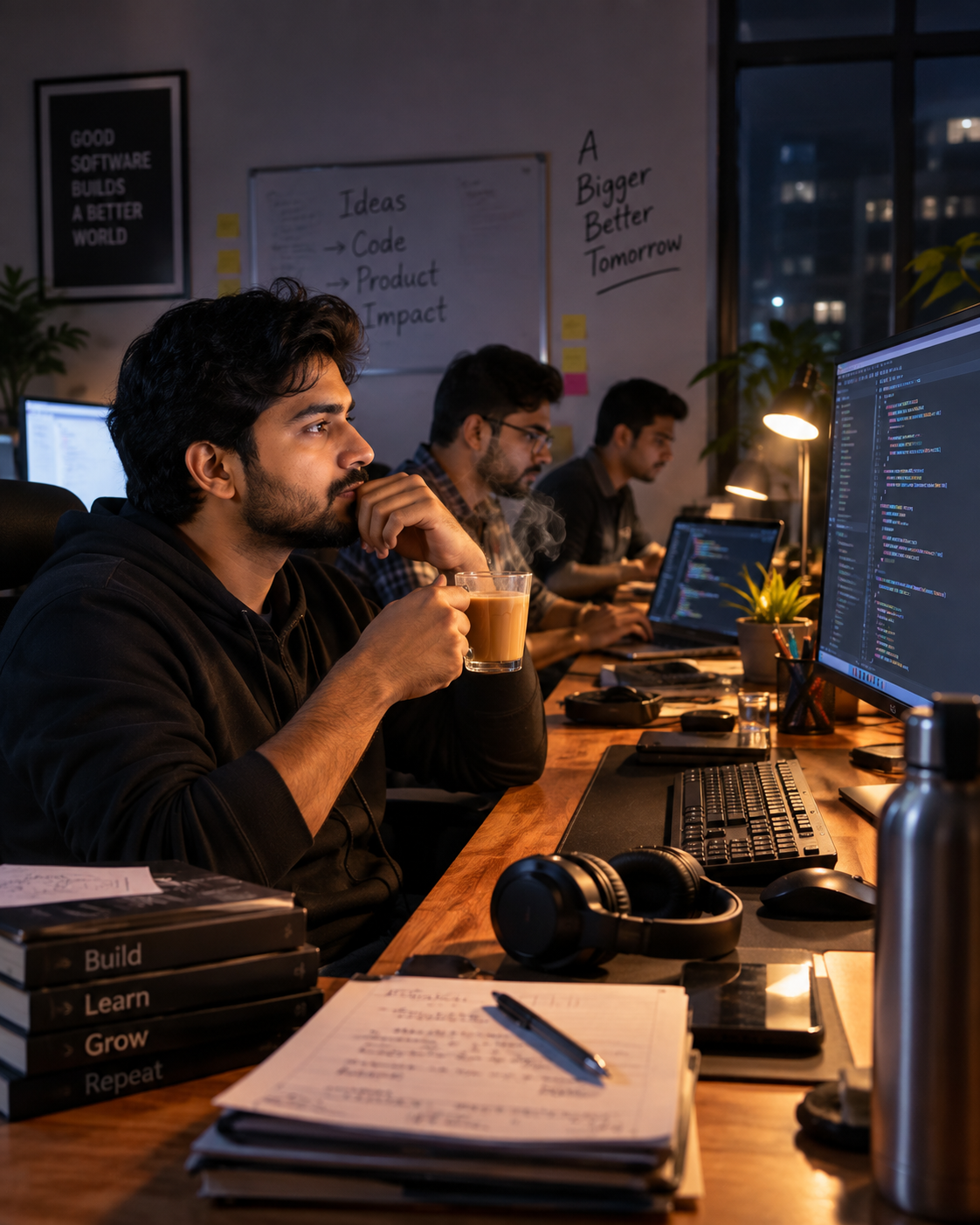 Kampam started in an IT Office